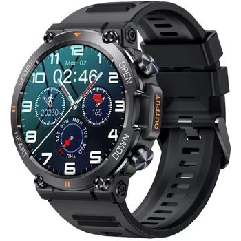 Zegarek męski Smartwatch Rubicon na pasku RNCE95 z rozmowami. Zegarek męski Smartwatch. Zegarek Rubicon z rozmowami dla mężczyzny na prezent. Smartwatch z rozmowami na czarnym pasku (2).jpg